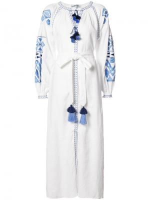Платье макси Kilim March 11. Цвет: белый