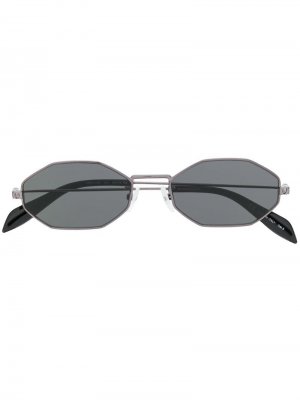 Солнцезащитные очки в круглой оправе Alexander McQueen Eyewear. Цвет: черный
