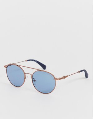 Круглые солнцезащитные очки-авиаторы в оправе медного цвета Jeans-Медный Calvin Klein