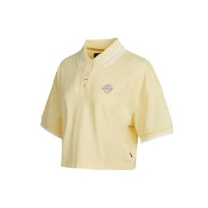 Colorblock Short Polo Shirt Women Tops Beige 10022783-A01 Converse