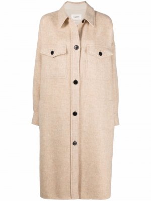 Однобортное пальто Isabel Marant Étoile. Цвет: бежевый