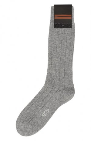 Кашемировые носки Zegna. Цвет: серый