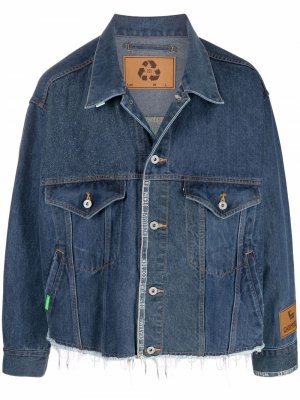 Укороченная джинсовая куртка Doublet. Цвет: синий