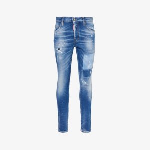 Узкие джинсы Skater из эластичного денима прямого кроя с брызгами краски , темно-синий Dsquared2