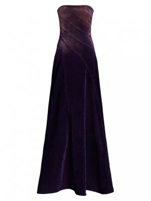 Джинсовое платье Breyson с флокированием , цвет aubergine Ralph Lauren Collection