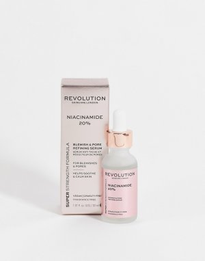 Сыворотка для борьбы с дефектами кожи и визуального сужения пор ниацинамидом (20%) Skincare, 30 мл-Бесцветный Revolution