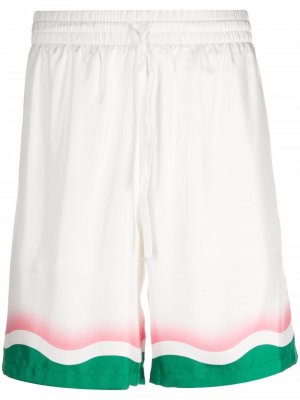 Tennis Club silk track shorts Casablanca. Цвет: белый