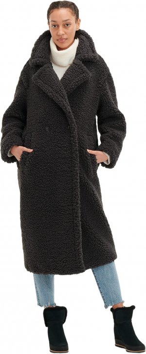 Длинное плюшевое пальто Гертруды , цвет Ink Black UGG