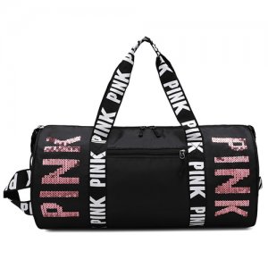 Спортивная сумка для фитнеса, йоги, фитнес сумка, путешествий, активного отдыха, ручная кладь, дорожная Pink. Цвет: черный