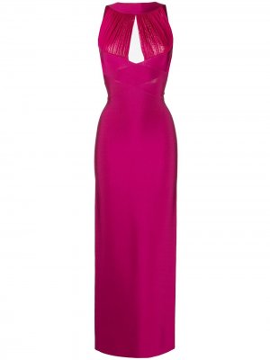 Вечернее платье с открытой спиной Herve L. Leroux. Цвет: фиолетовый