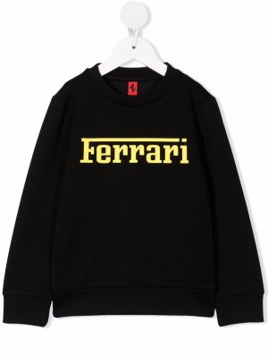 Толстовка с логотипом Ferrari Kids. Цвет: черный