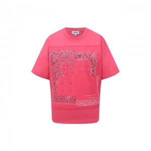 Хлопковая футболка Kenzo. Цвет: розовый