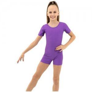 Купальник гимнастический , размер 28, фиолетовый Grace Dance. Цвет: фиолетовый