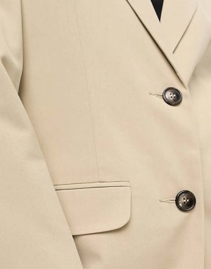 Узкий пиджак нейтрального цвета для мальчика ASOS DESIGN Tall Mix & Match