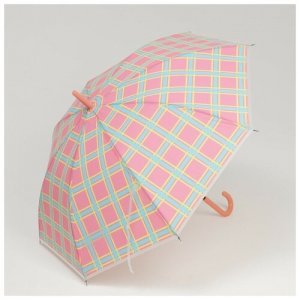 Зонт-трость , полуавтомат, 8 спиц, для женщин, розовый, мультиколор Queen Fair. Цвет: мультиколор