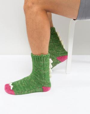Слиперы-носки ASOS. Цвет: зеленый