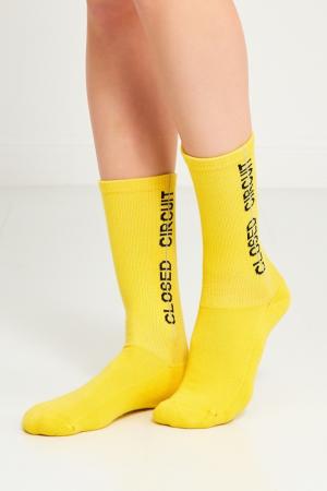 Желтые носки из хлопка 51Percent. Цвет: желтый