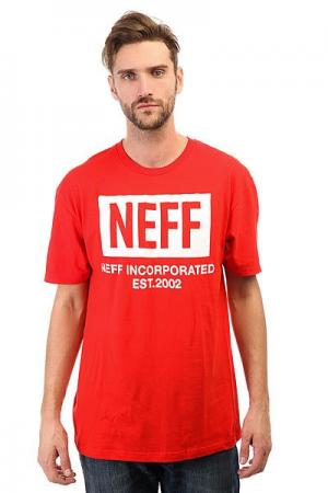 Футболка New World Red Neff. Цвет: красный
