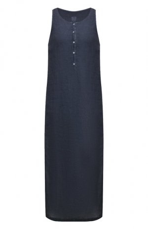 Льняное платье 120% Lino. Цвет: синий