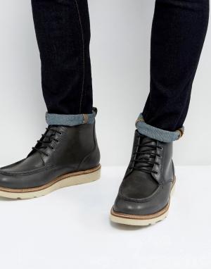 Черные кожаные ботинки на шнуровке -Черный Dead Vintage