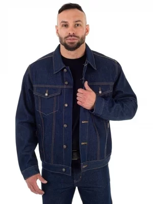 Джинсовая куртка мужская 12062 синяя XL Montana. Цвет: синий
