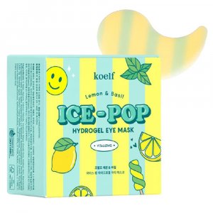 Koelf ICE-POP Hydrogel Eye Mask Lemon & Basil 2 Type 84g (60 штук, 30 пар)