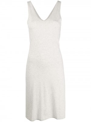 Платье миди с V-образным вырезом Max & Moi. Цвет: серый