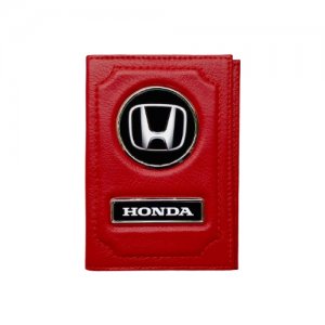 Обложка для автодокументов и паспорта (хонда) кожаная флотер Honda