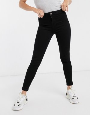 Черные джинсы с завышенной талией -Черный цвет Lipsy