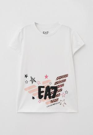 Футболка EA7. Цвет: белый