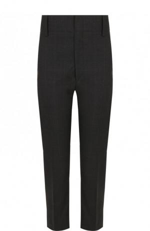 Укороченные шерстяные брюки со стрелками Isabel Marant Etoile. Цвет: темно-серый