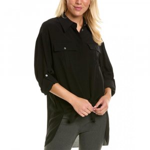 Шелковая блузка с завязками-карго черный Michael Kors