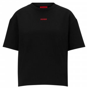 Домашняя футболка Logo Loungewea Cotton, Modal And Stretch, черный Hugo