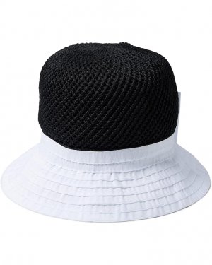 Панама Crochet Crown Bucket Hat, черный/белый Badgley Mischka