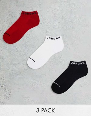 Три пары разноцветных носков до щиколотки Jordan