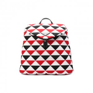 Текстильный рюкзак Prada. Цвет: разноцветный
