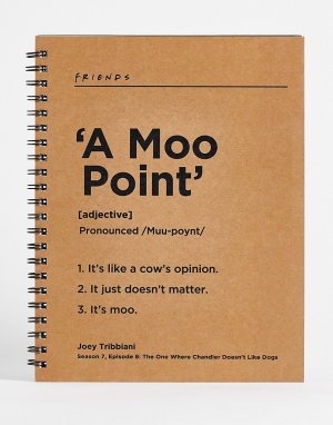 Бежевый блокнот А4 с надписью Moo Point Typo x Friends-Светло-бежевый цвет