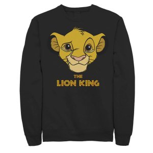 Мужская флисовая куртка Lion King Young Simba Face Disney