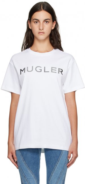 Белая футболка Mugler