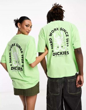 Оверсайз-футболка свободного кроя с принтом на спине Shoal Creek зеленого цвета, эксклюзивная сумка для asos Dickies. Цвет: зеленый