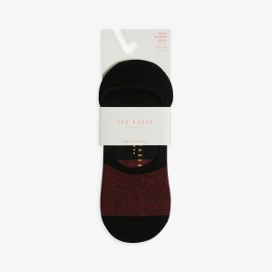 Невидимые носки Nosock из смесового хлопка стретч с цветными блоками , черный Ted Baker
