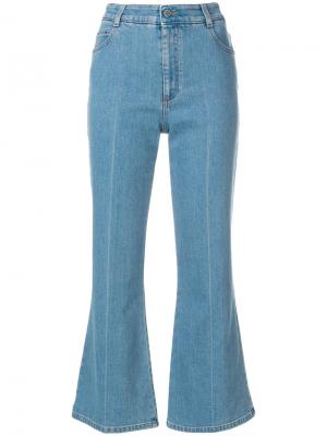Укороченные расклешенные джинсы Stella McCartney. Цвет: синий