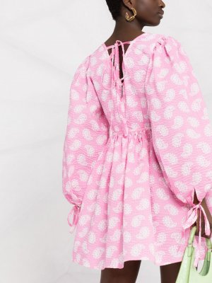 Платье мини с принтом пейсли MSGM. Цвет: розовый