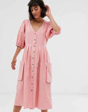Свободное платье миди L.F.Markey Olan-Розовый LF Markey