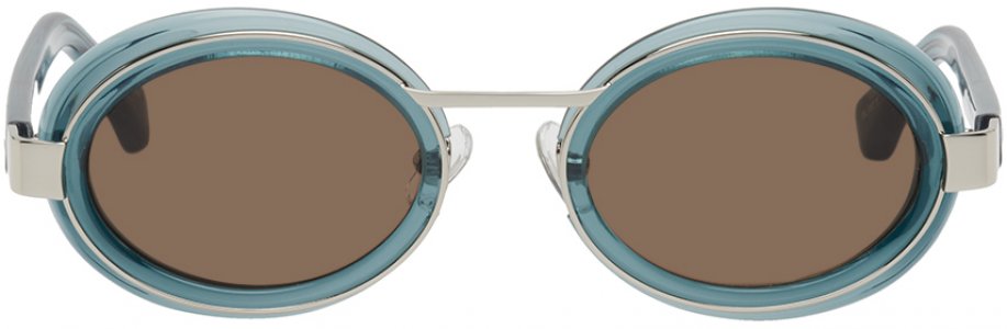 Синие солнцезащитные очки Linda Farrow Edition 77 C3 Dries Van Noten