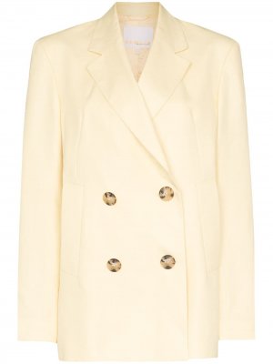Двубортный пиджак Remain. Цвет: желтый