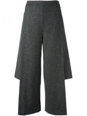 Брюки Side Split Gaucho Chalayan. Цвет: серый