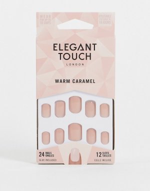 Накладные ногти (Warm Caramel)-Светло-бежевый цвет Elegant Touch