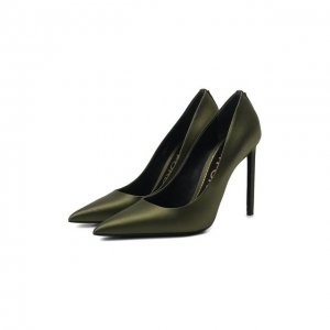 Текстильные туфли T-Screw Tom Ford. Цвет: хаки