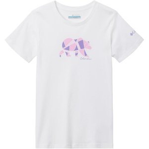 Рубашка с короткими рукавами и рисунком mission lake — для девочек , цвет white/geobear Columbia